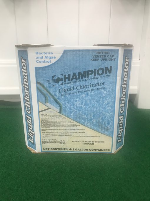 Champion- Liquid Chlorinator- Case of 4 Gallons